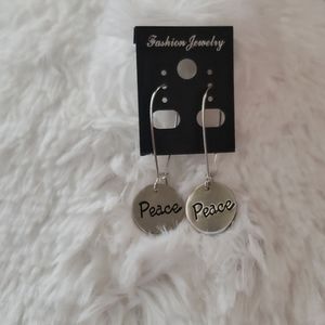 Beautiful silver (Peace) earrings